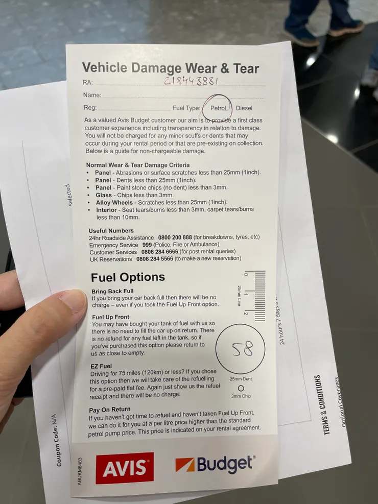 Petrol unleaded, 停車位置58號