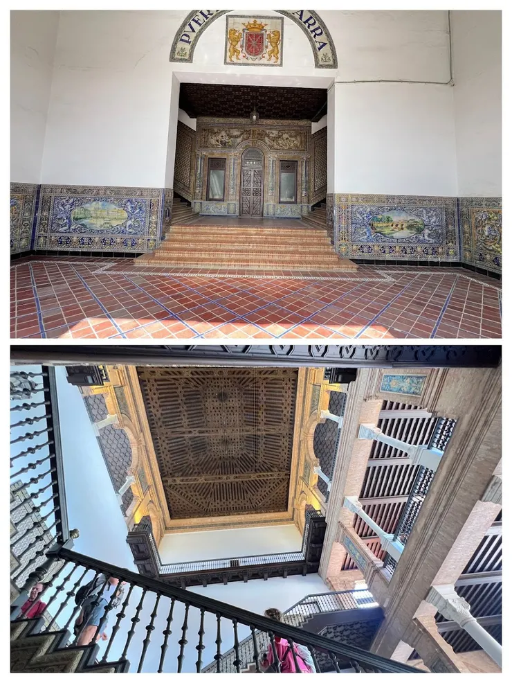 阿拉貢門樓梯間磁磚畫和天花板