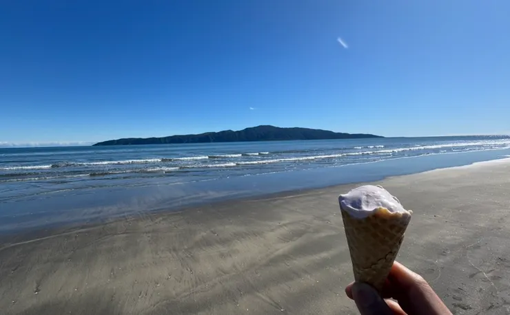 Kapiti Island 還有我快吃完的冰淇淋