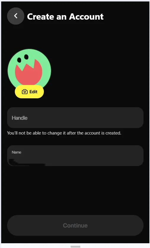 SoMon Social Forum建立帳號過程中，設定ID頁面 