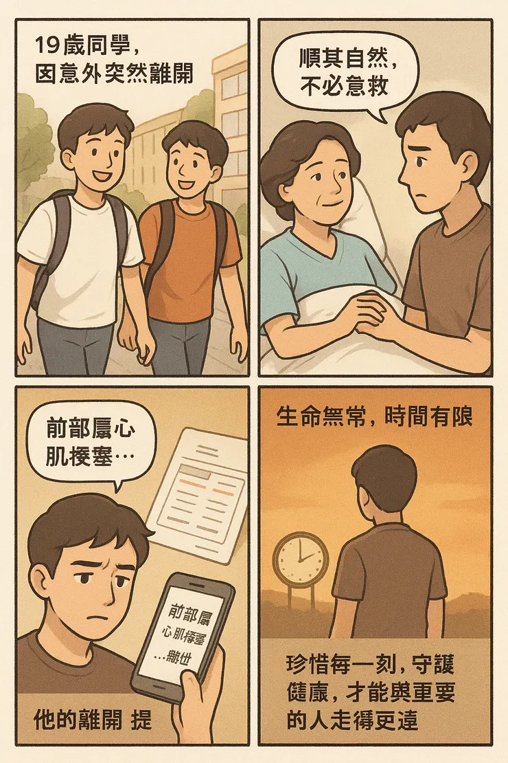 chatGPT出圖，以4格漫畫方式，內容文字以繁體中文校對。