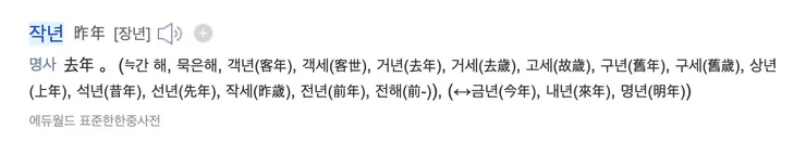 NAVER 字典|작년是初學者常唸錯的字