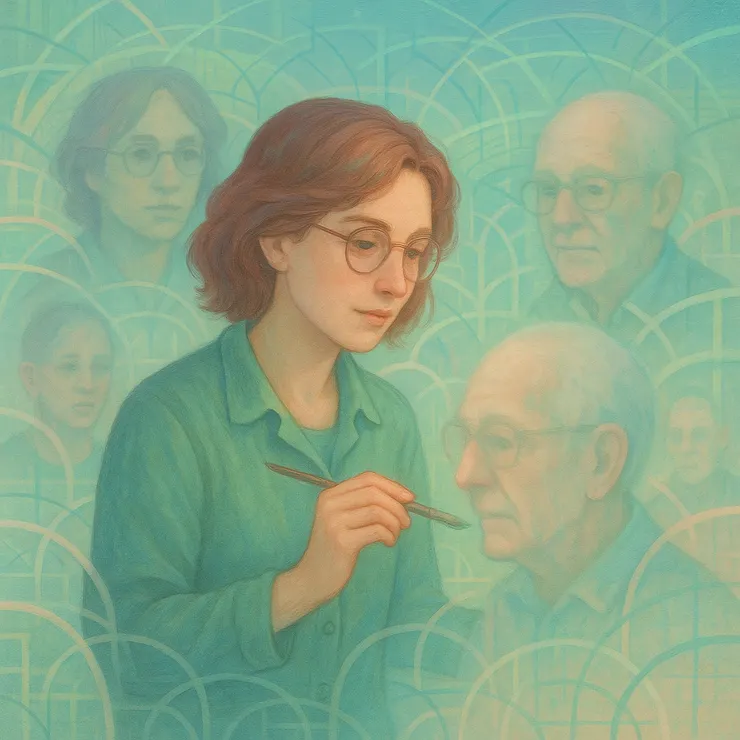 Her mission was not to judge or to clarify, but to preserve. Each face she encountered was a palimpsest - a delicate layering of smiles, sighs, laughter, and unspoken grief.