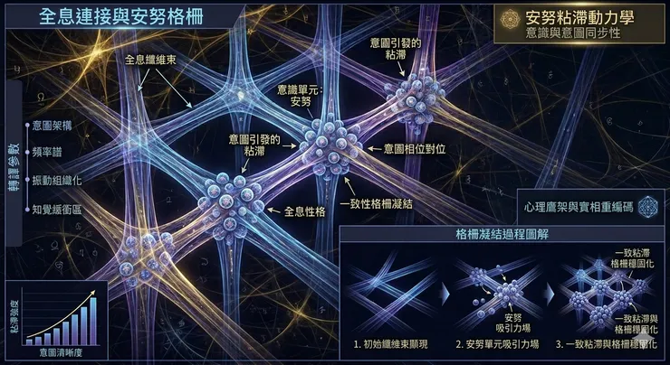 全息連接與安努格柵之粘滯結構