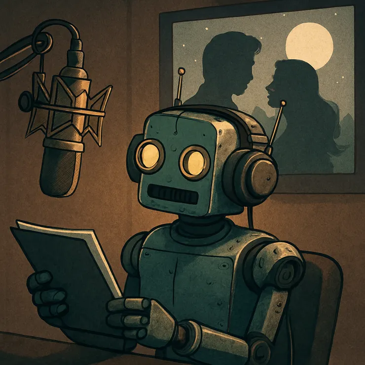 每位配音員的聲音資料一旦被 AI 擴大使用，就可能取代掉原本能維持產業生計的無數工作機會。由 Copilot 生成