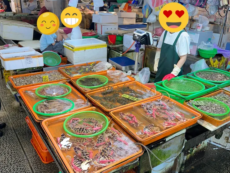 現場有不少這類傳統的海鮮攤檔
