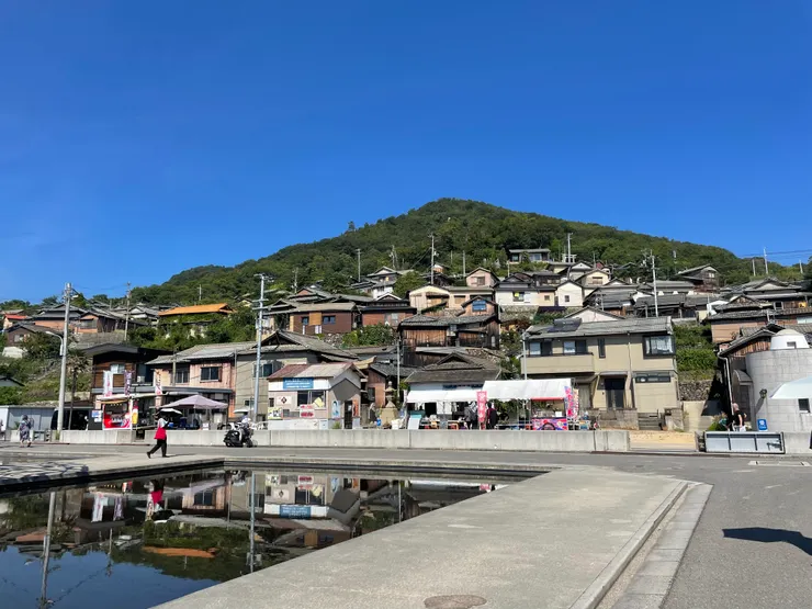 沒有半片雲的男木島天空