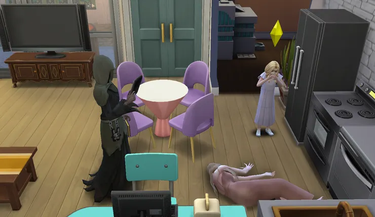 死神瞬間來了... 桑雅也瞬間大了...