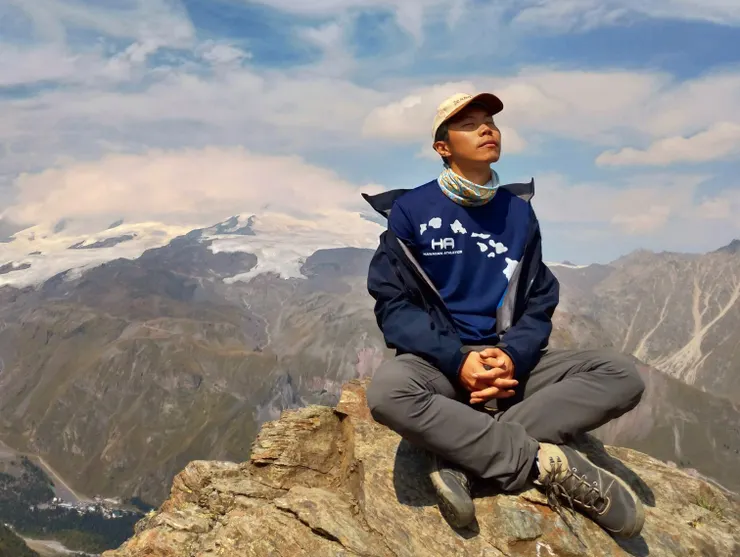 這是我，在俄羅斯 高加索山脈的一角