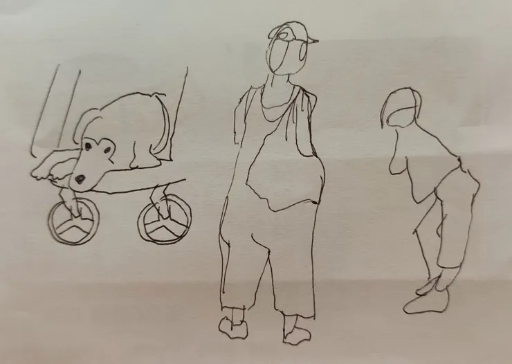 顧攤無聊時畫的塗鴉3