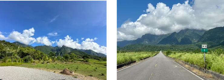 早上8點與下午2點的金剛山雲量比較