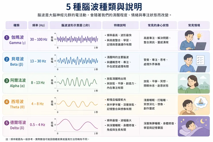 5種腦波說明