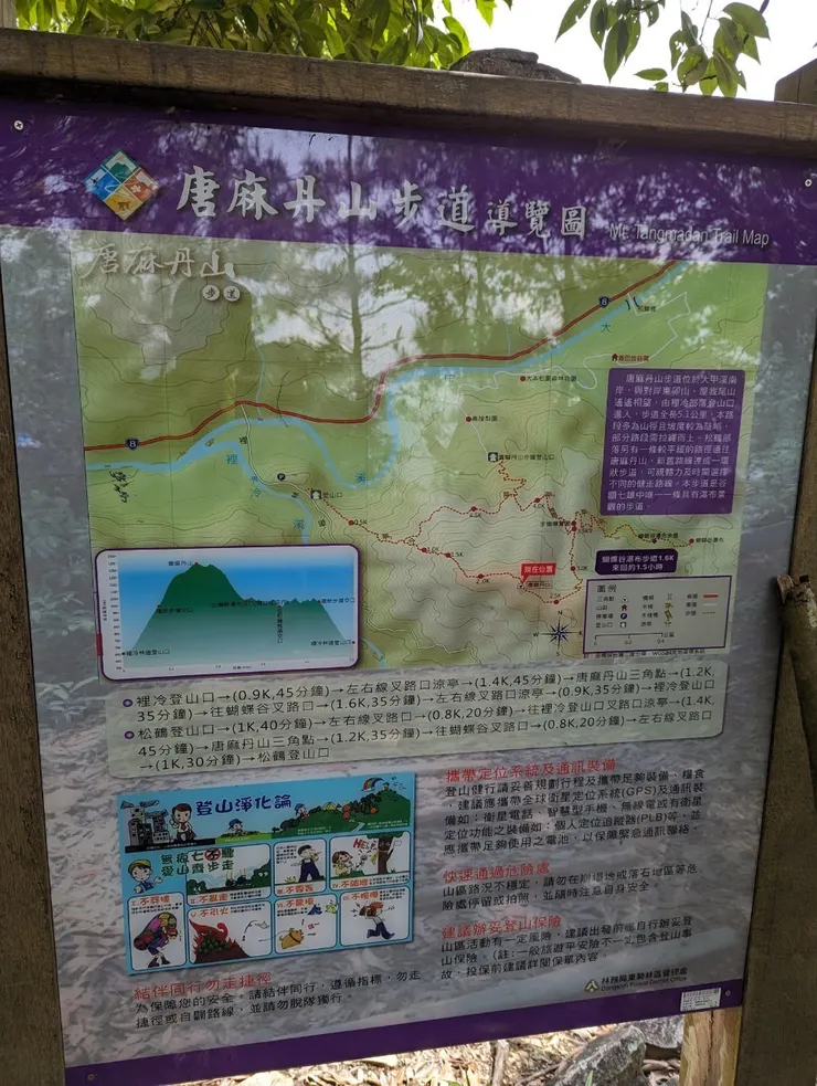 唐麻丹山步道導覽圖