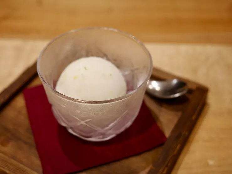 天七的飯後甜點檸檬雪酪