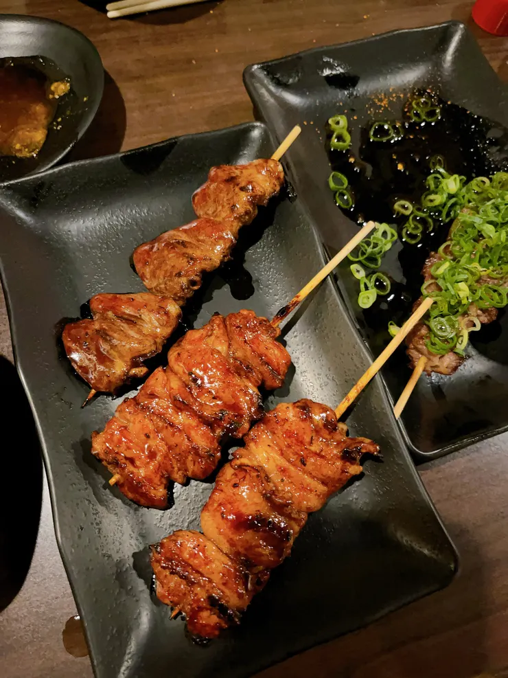 「烤雞心&烤雞肉」