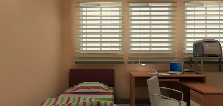 一個人住當然只放單人床，這裏也不夠空間放雙人床吧。