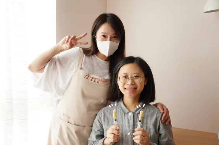 獲得兩管蘋果奶