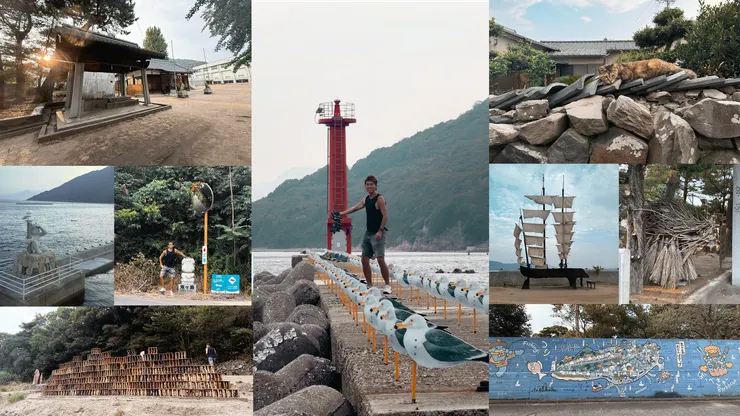 女木島的海鷗停車場 與 女木島小島風景