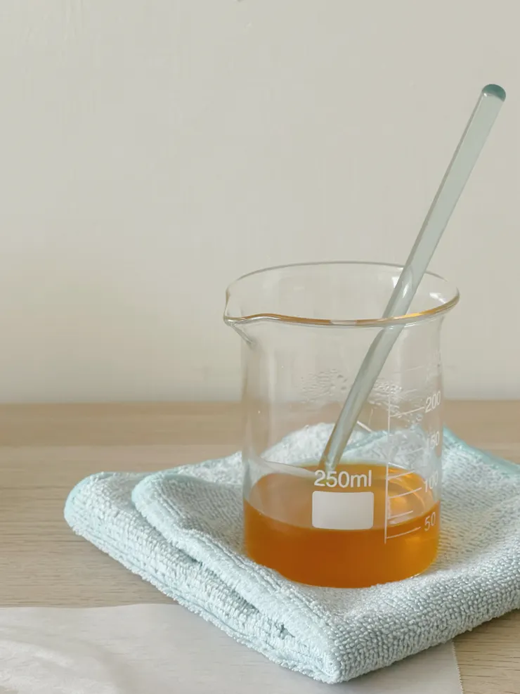 蜂蠟蠟液，溫暖的橙色