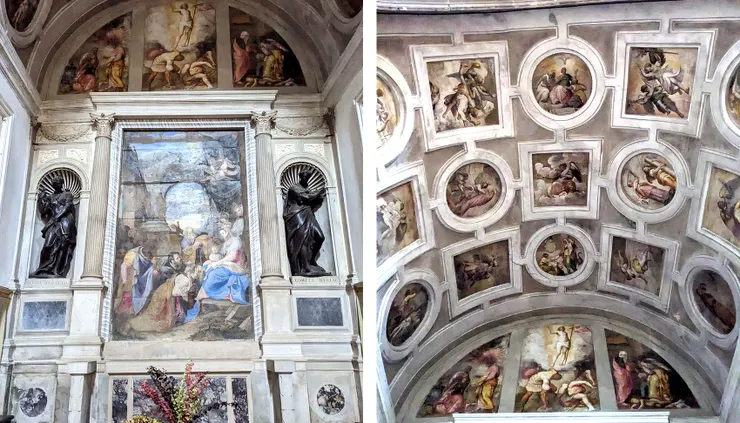 教堂裡其中一間禮拜堂（Chapel），這部份是16世紀文藝復興時期的建築及藝術品