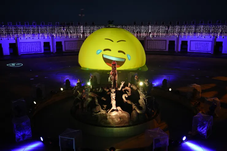 彰化月影季emoji主燈秀