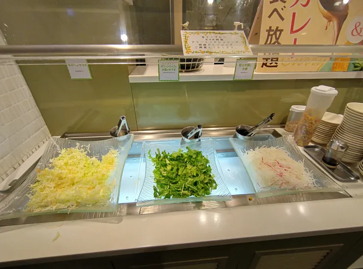 高麗菜絲+綠葉萵苣與水菜+大根絲