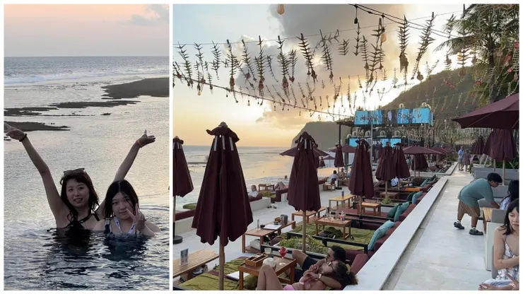 同一天傍晚 White Sand Beach Club，大家都說很棒！