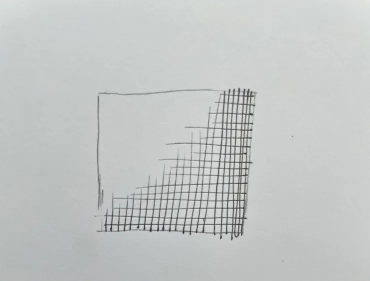 擦掉半圓形就會呈現這樣的漸層感覺