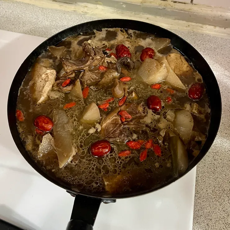 枸杞很快就煮軟了