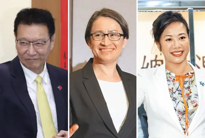 2024正副總統選舉三組副總統候選人趙少康/蕭美琴/吳欣盈(圖源：中時新聞網)