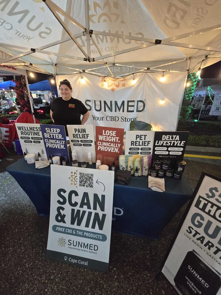 在美國的街上都有店家在販賣各種CBD產品，店家還很歡迎我來拍照呢！