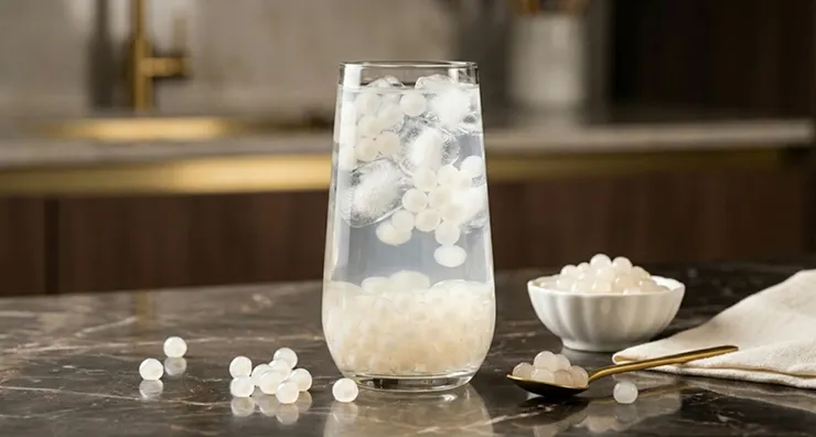 圖說：今年愚人節，清心福全讓珍珠「潤白」了！全新限定飲品「荔枝白」清爽登場，整杯白到發亮，預計將掀起打卡風潮，洗版各大社群平台。（資料來源：清心福全）