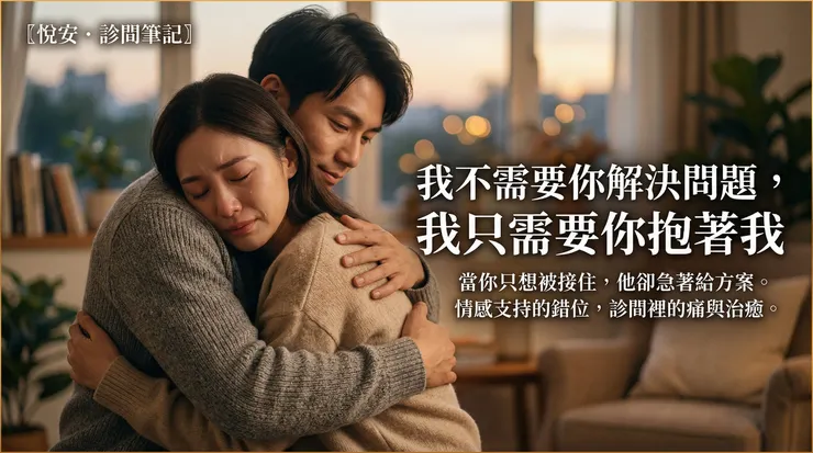 心理學上的「伴侶回應性（Partner Responsiveness）」，指的是在脆弱時感覺自己被理解、被尊重、被照顧。這種被當成「安全港」對待的經驗，往往比急著給解法更能累積親密與信任。