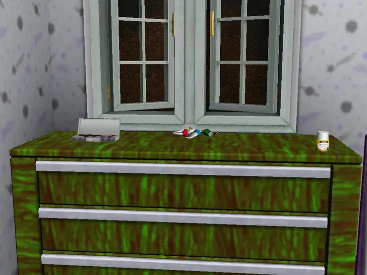 另一個放用品的櫃子，用這種顏色和材質想突出些。