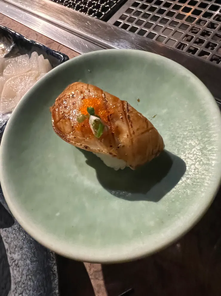 野生砲管軟絲炙壽司