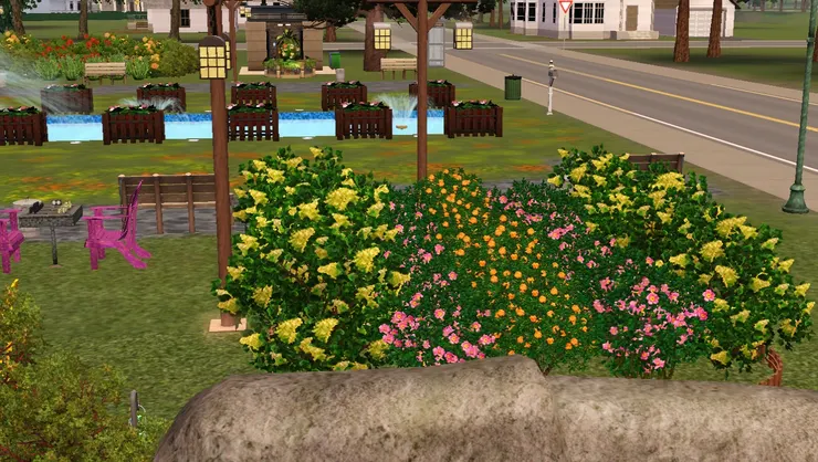 雖然不能說什麼精心挑編排，但這個花圃也花了我不少心思。我不想弄得太亂、顏色太雜。