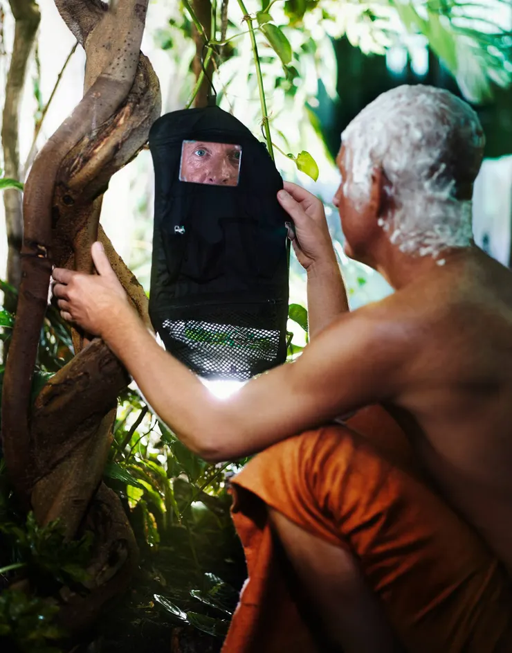 這張照片是攝影師為了重現場景所拍攝。