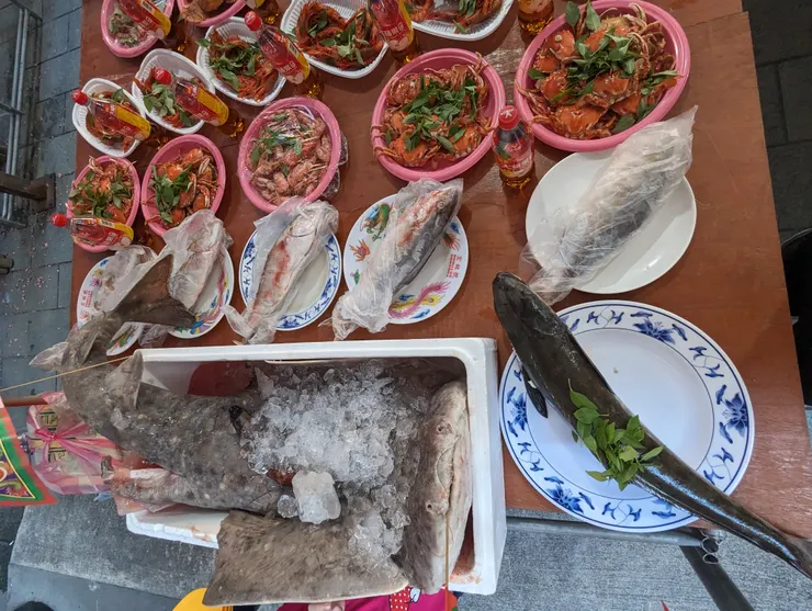 礁溪來益漁行供品