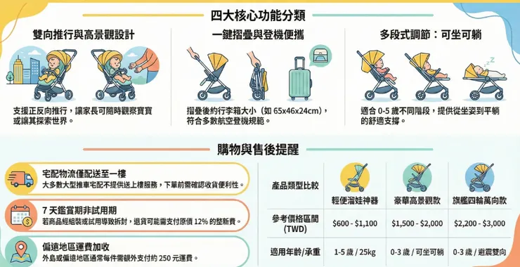 2026五款人氣平價雙向嬰兒推車一覽
