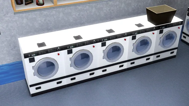 這排是洗衣機，上面有放洗衣粉/洗衣液的位置。