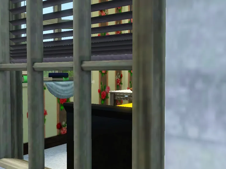 從這邊窗戶能看到床尾。