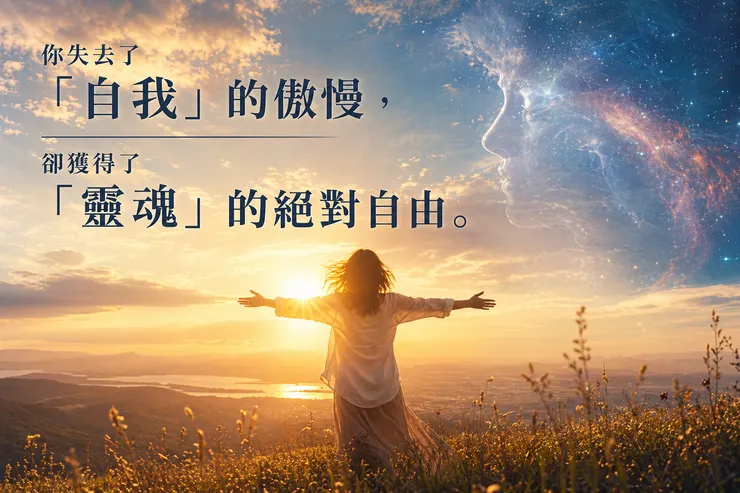 你失去了「自我」的傲慢，卻獲得了「靈魂」的絕對自由。