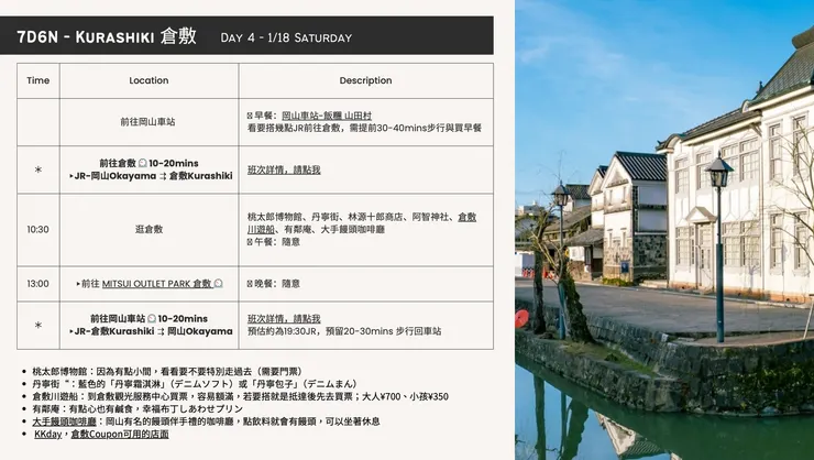 最終用了Canva製作精美版行程，看著都覺得自己真是厲害XD))