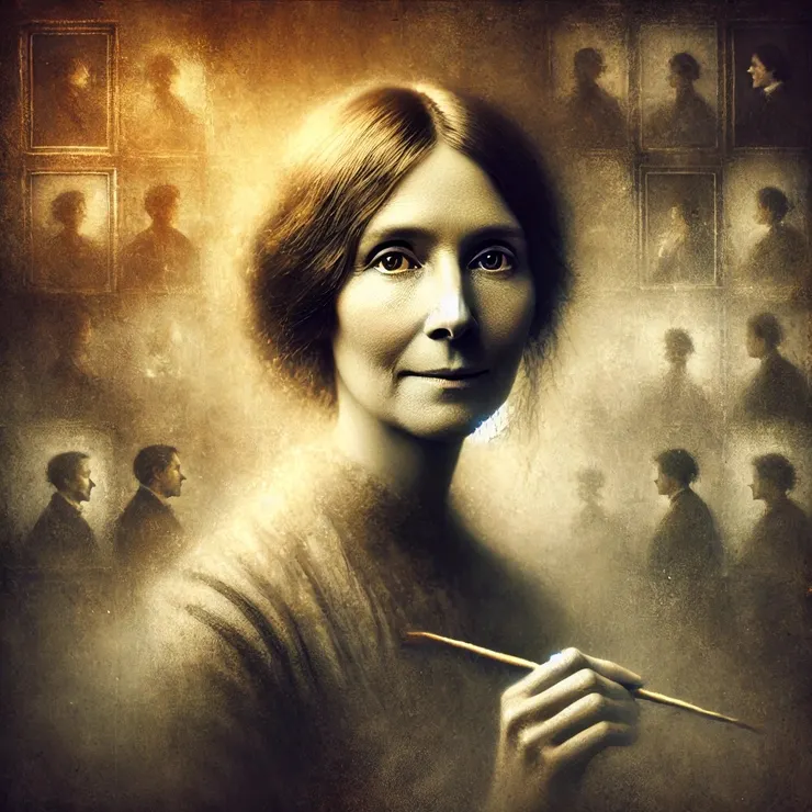 The sepia tones remind her of dusk, when shadows grow longer, and the world itself becomes a softened version of reality.