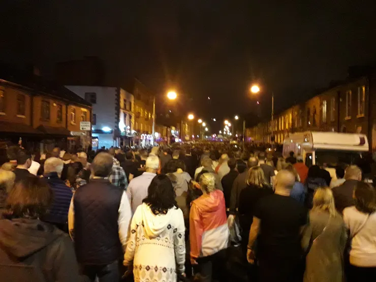 散場走回市區 / 資料來源：我自己