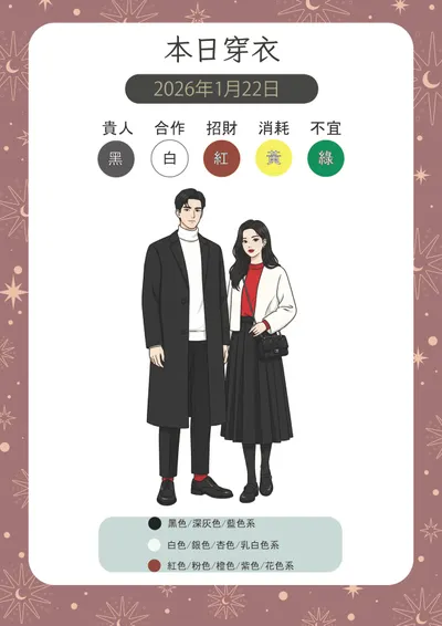 今日五行幸運色分享