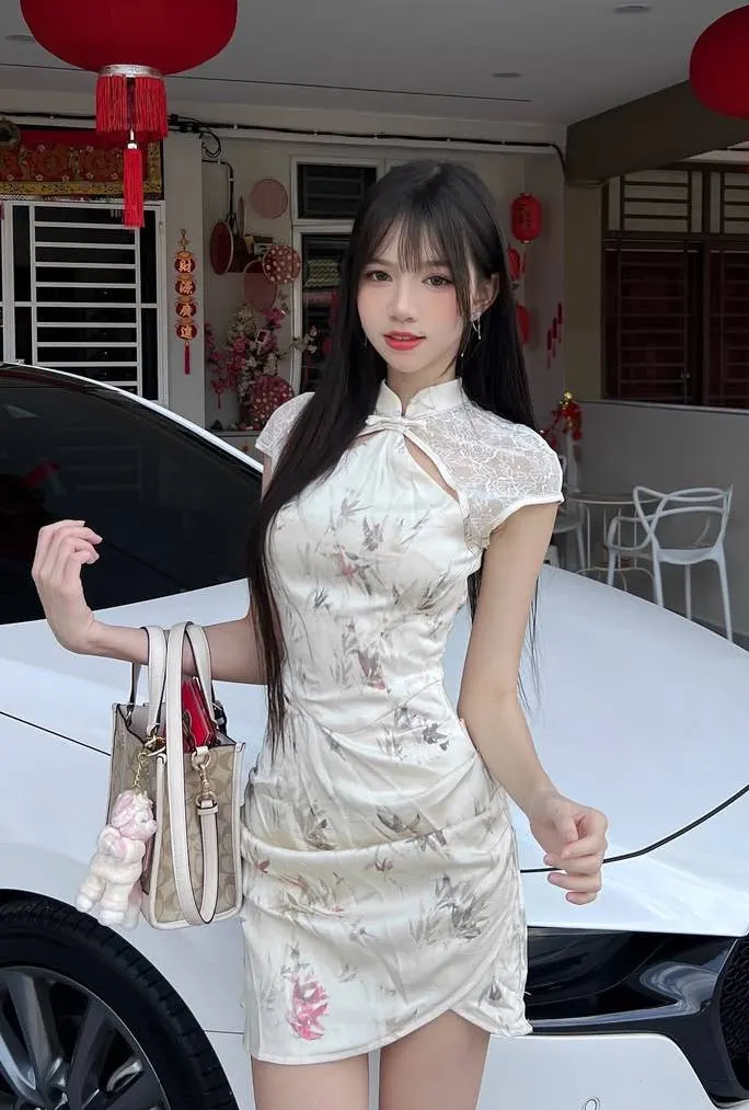 ciaowen白色旗袍❤️