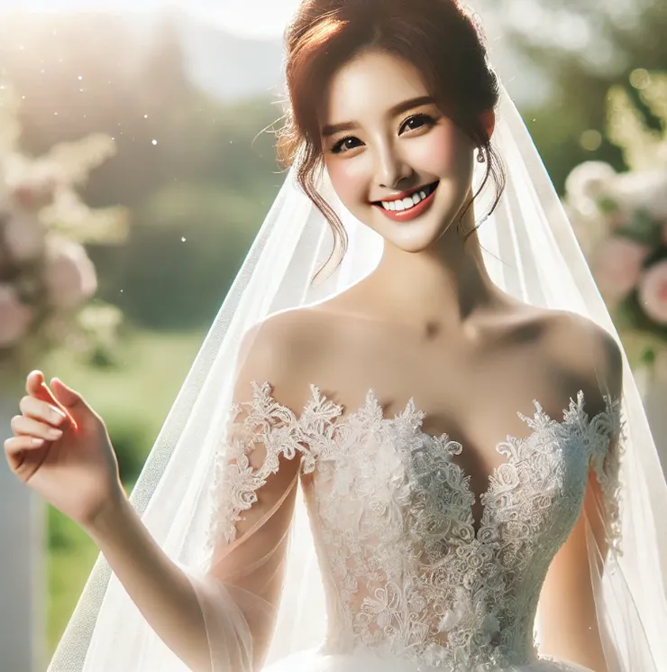 完美體態的新娘