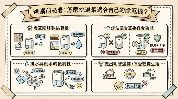 選購前必看：怎麼挑選最適合自己的除濕機？