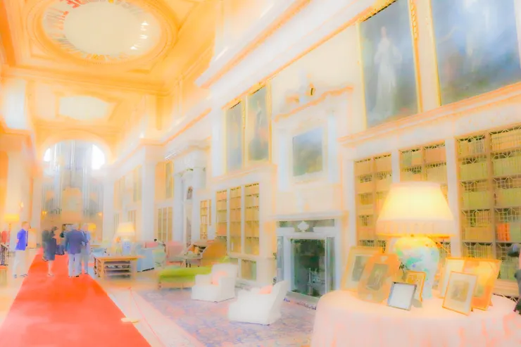 布雷尼宮的圖書室一景